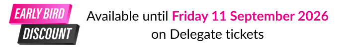 Early bird discount available until 11 September 2026